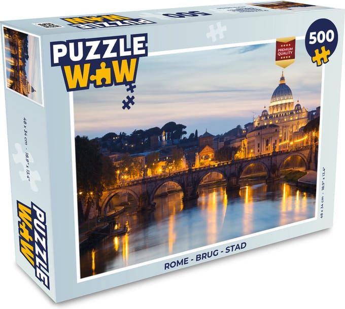 Puzzel Rome - Brug - Stad - Legpuzzel - Puzzel 500 stukjes