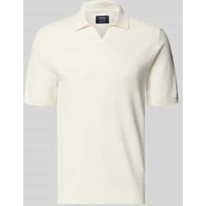 Regular fit Poloshirt met geribde boorden
