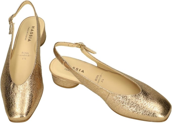 Hassia -Dames - goud - pumps & hakschoenen - maat 35.5