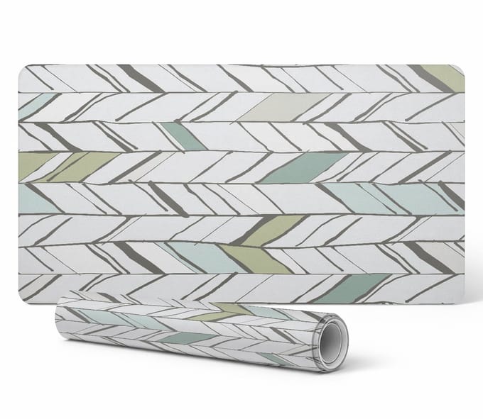 Bureauonderlegger met visgraatmotief voor toetsenbord en accessoires, 100x50 cm