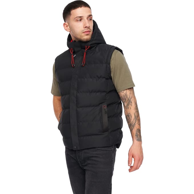 Crosshatch Heren Kampleys Gilet met reliëf (Zwart)