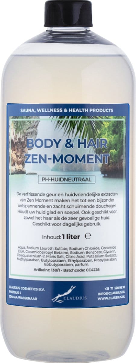 Body & Hair Zen Moment 1 Liter - 2 in 1 voor lichaam en haar.