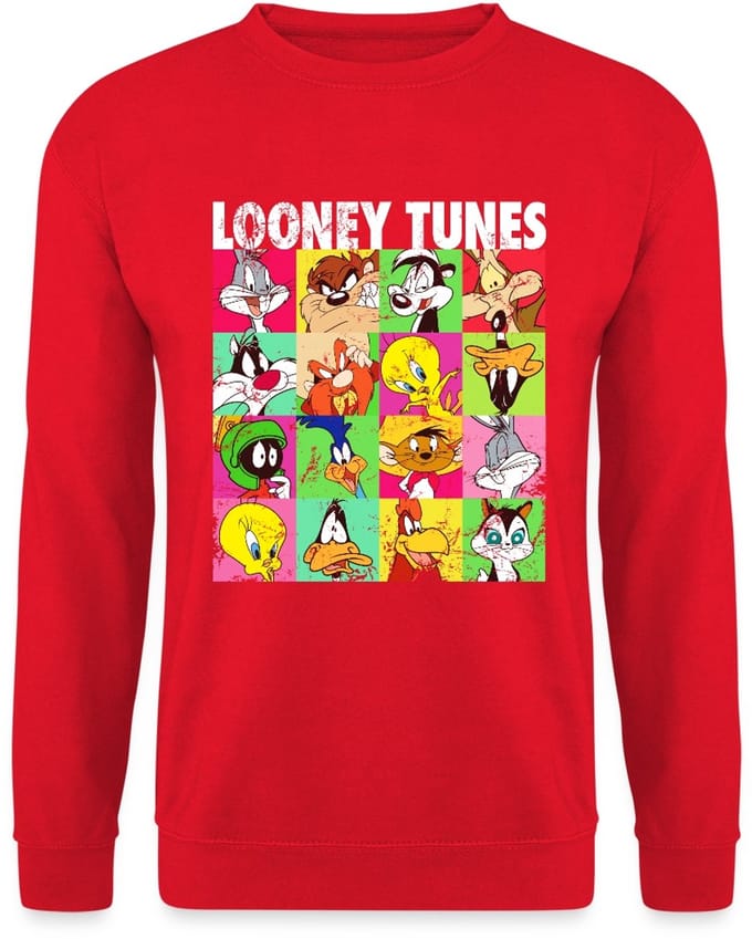 Looney Tunes Karakters Collage Sweater Heren