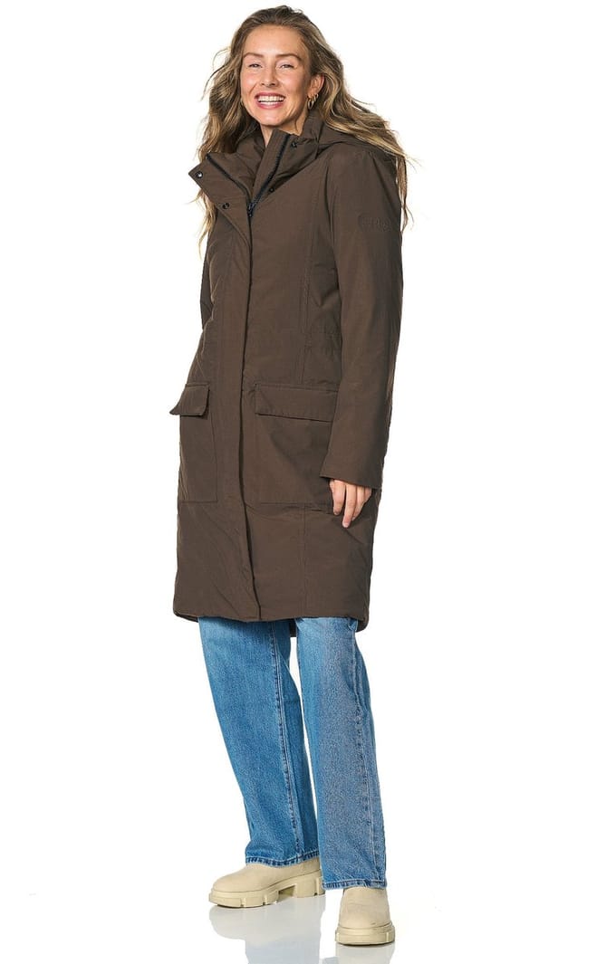 Happy Rainy Days Lange Regenjas Dames Aspen Donkerbruin