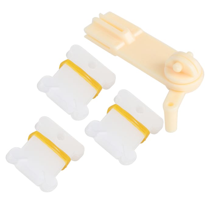 Borduurgaren organizerset kruissteek plastic spoel handmatige opwindmachine beige