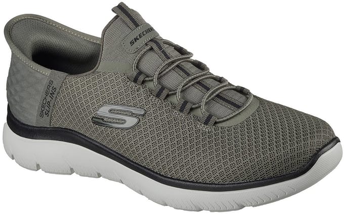 Skechers Sport Heren SUMMITS HIGH RANGE Sneakers Instappers Vegan 232457 Olive Black