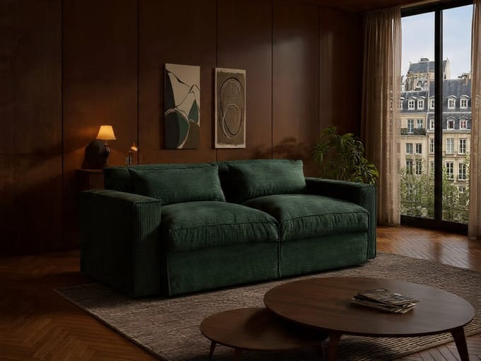 Luxe 3-Zits Bank – Groen - Novihome