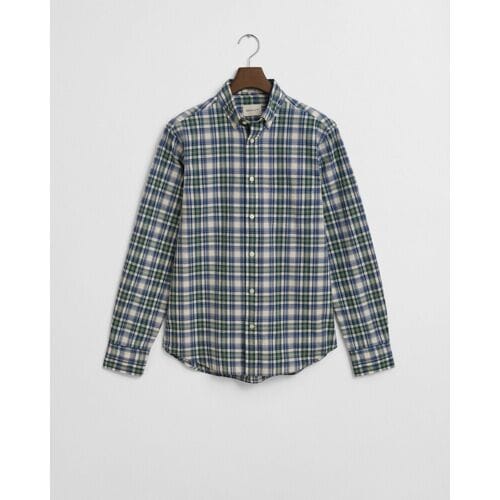 Gant Overhemd Organic Cotton Archive Poplin Check Forest Green / male