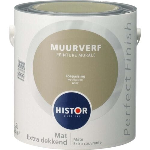 Histor Perfect Finish Muurverf Mat - Toepassing - 2,5 liter