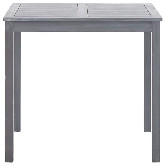 vidaXL - Tuintafel - 80x80x74 - cm - massief - acaciahout - grijs
