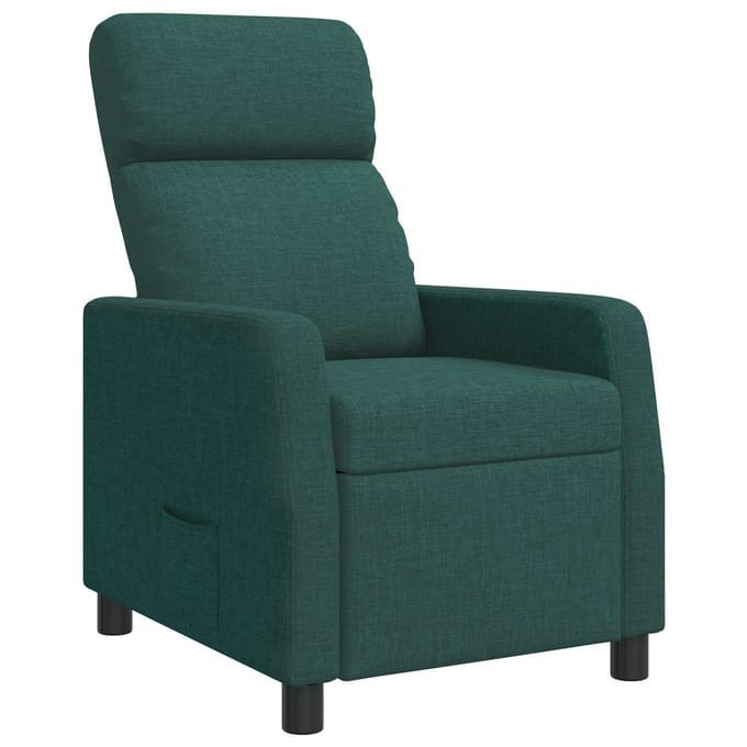 vidaXL - Recliner - Donkergroen - Stof