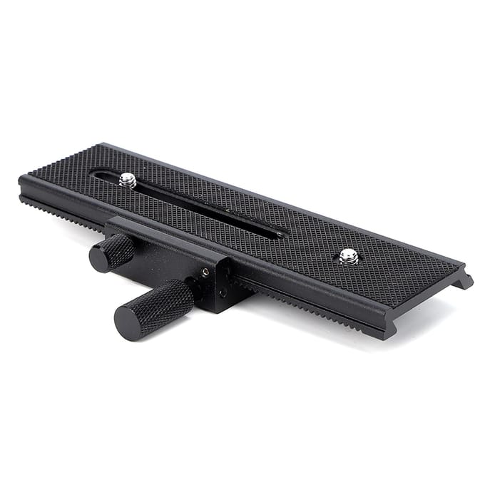 2-weg macro focusrail schuif met 1/4  montageschroef voor close-up opnamen black