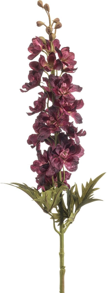 Emerald - Kunstbloem Ridderspoor 84cm bordeaux - Kunstplant voor binnen