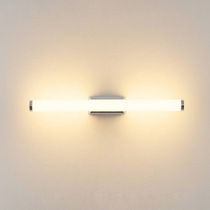 Molto Luce LED wandlamp VINA S, chroomkleurig, breedte 40 cm, IP44, CCT