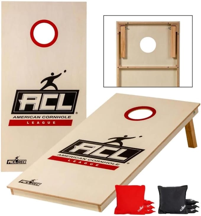 Cornhole Set - Gooispel Boards - Buitenfeest Spel - Officiële Afmetingen - 90x60 cm - Beige