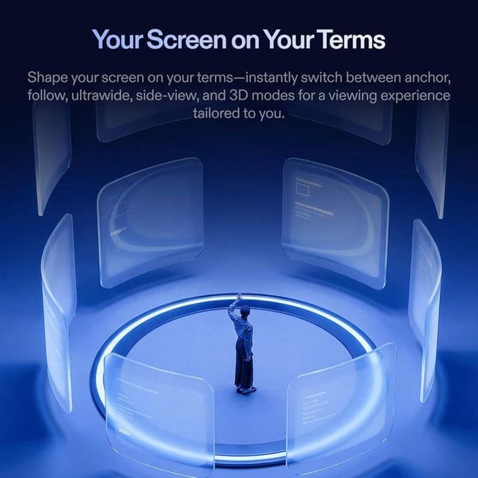 1S AR-bril Augmented Reality bril 3DoF Native Real 3D, X1-chip voor iPhone 17/16/15 XREAL 1S