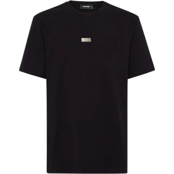 Dsquared2 T-shirt Met Klein Metalen Logo, Zwart