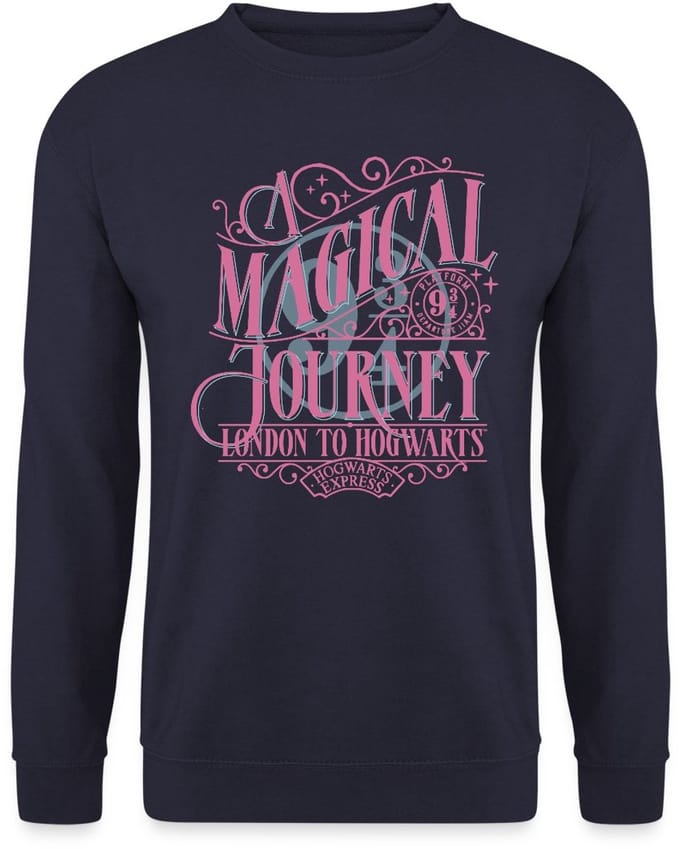 Harry Potter Perron 9 ¾ Ontwerp In Roze & Blauw Sweater Heren