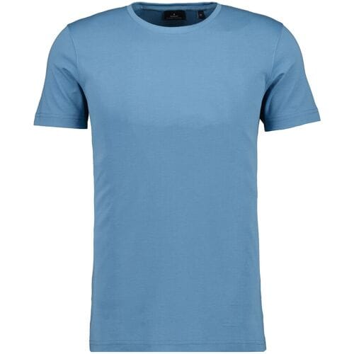 Ragman T-Shirt Uni Solid Round Neck Pima Cotton Blauw / male