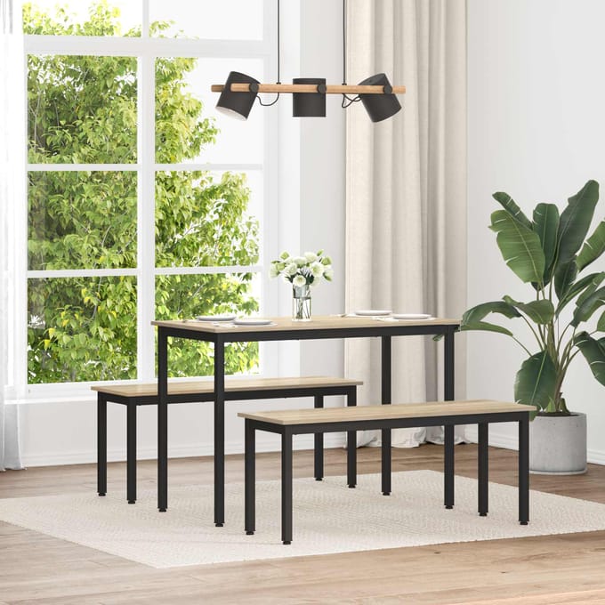 vidaXL - Bank - Sonoma - Eiken - 110 - x - 35 - x - 45 - cm - Bewerkt - hout