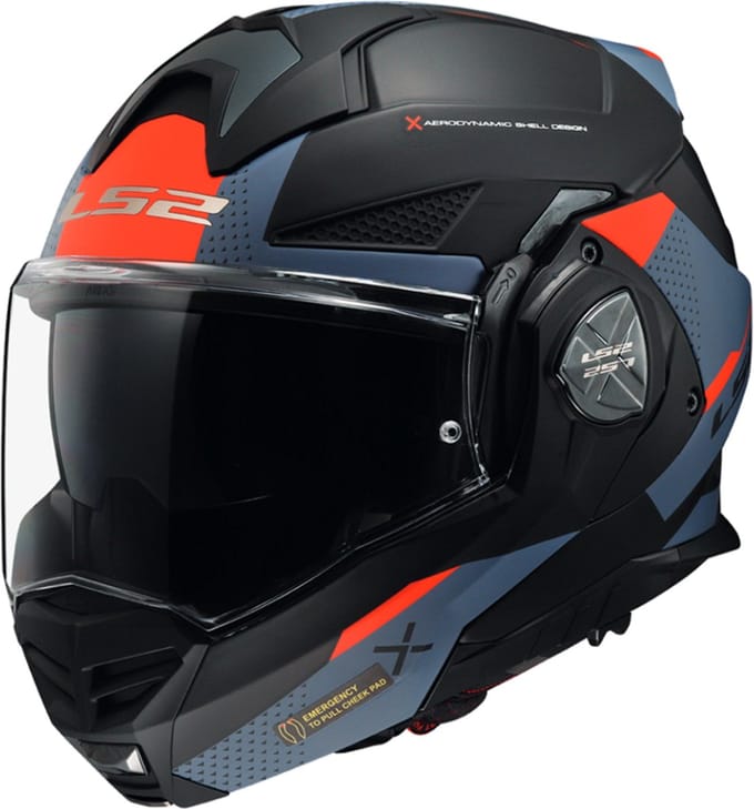 LS2 FF901 Advant X Oblivion Mat Zwart Blauw Systeemhelm - Helm