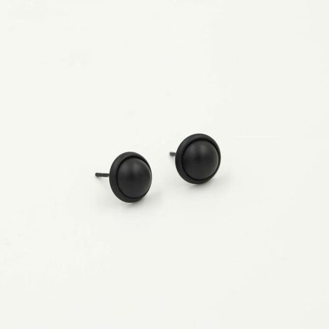 Bijoutheek Earstuds bol Zwart 6MM