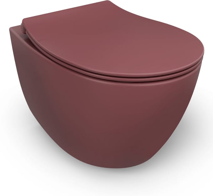 Isvea Sentimenti Hangtoilet - Bordeauxrood