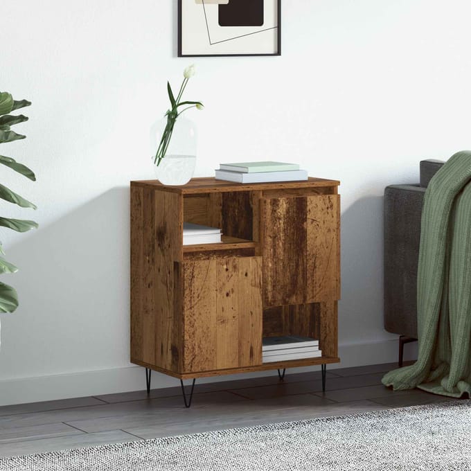 vidaXL - Dressoir - Oudhout - 60 - x - 35 - x - 70 - cm