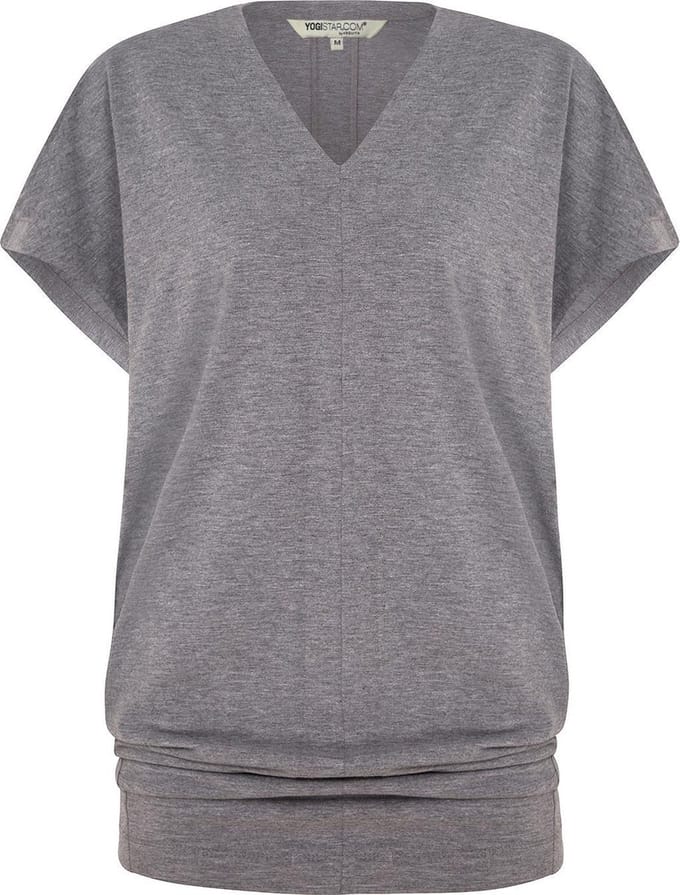 Yoga-T-Shirt "Freedom" - pale grey marl