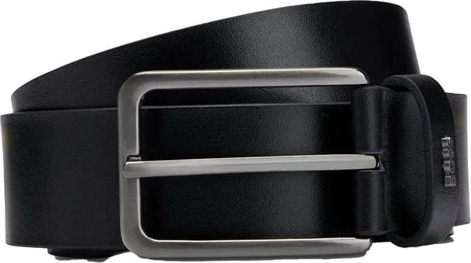BOSS leren heren riem - zwart
