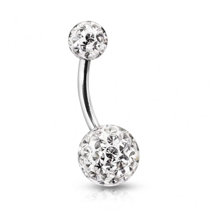 Piercing ferido (met epoxy laagje) 1.6x10x8 - wit - LMPiercings