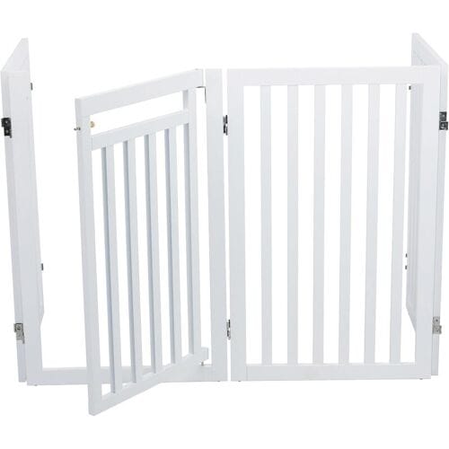 Trixie - Hondenhek Met Deur - Wit - 60-160X81 cm