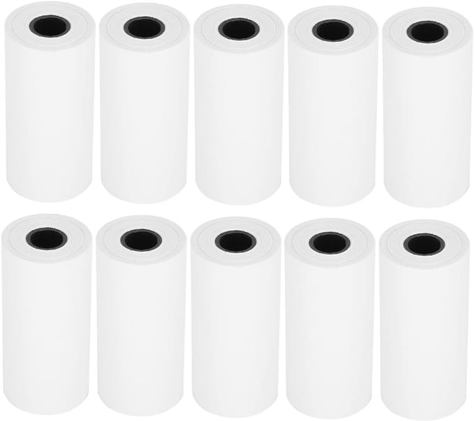 Allecto - Thermische Papierrollen - Mini Thermische Printer - Transparant Warmteklevend Papier - 55 mm x 600 mm - 10 Stuks - Geschikt voor Pocketfo...
