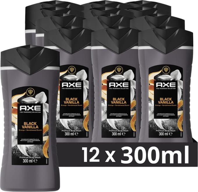 Axe Fine Fragrances Shower Gel Black Vanilla 300ml 12x
