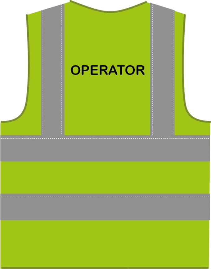 Operator hesje RWS limoengroen