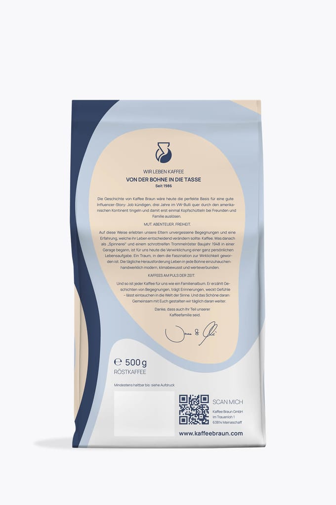 Kaffee Braun Crema Ecuador Vilcabamba 500g