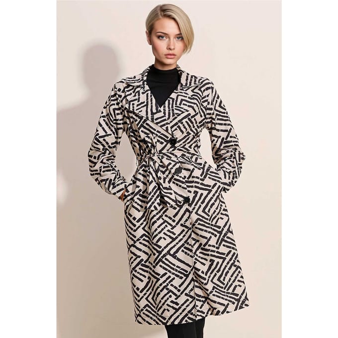 Dubbelbreasted Lange Trenchcoat
