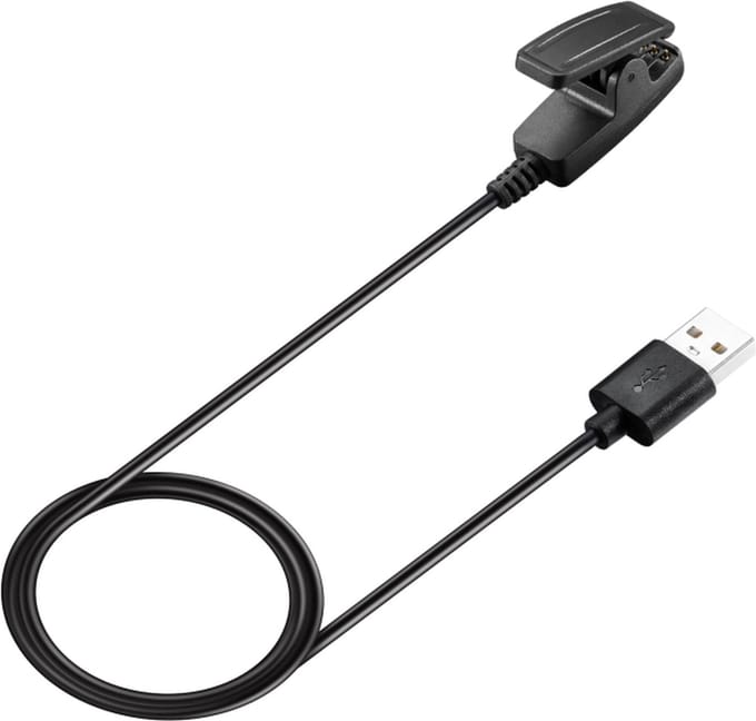 Oplader - USB oplaadkabel - geschikt voor Garmin Forerunner 220 / 230 / 235 / 630 / 735XT / Approach S5 / S6 / S20 - 1 meter