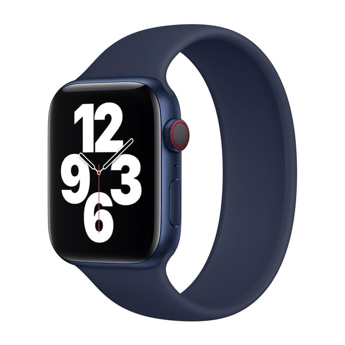 Apple Siliconen solobandje voor de Apple Watch | 38/40/41/42 mm - Maat 1 - Deep Navy
