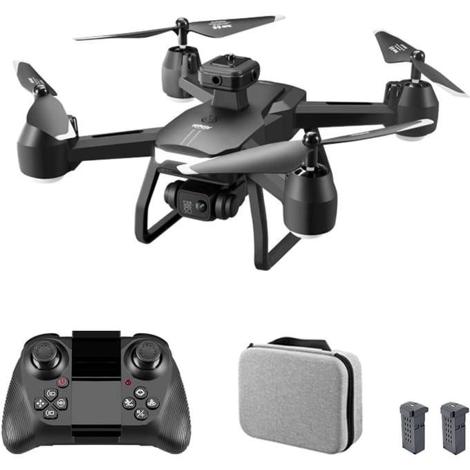 Mini drone télécommandé avec double caméra 6K, pliable et sans tête, avec évitement d'obstacles 2 Battery Dual Camera