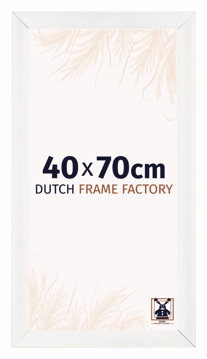 Fotolijst 40x70 cm - MDF - Wit Geveegd - Praag