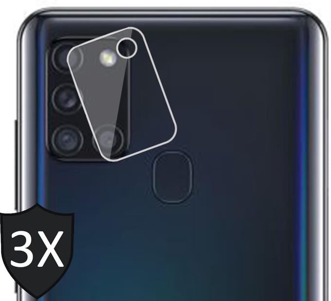 Camera Screenprotector geschikt voor Samsung A21s - 3x Screen Protector Glas