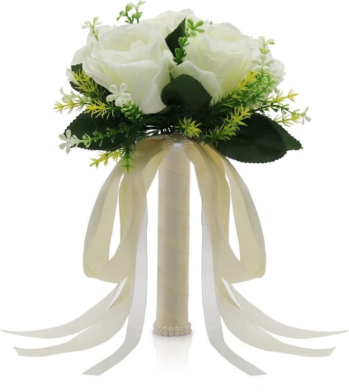 Bruidsboeketten Kunstbloemen Wit Rozen voor Bruiloft en Feest
