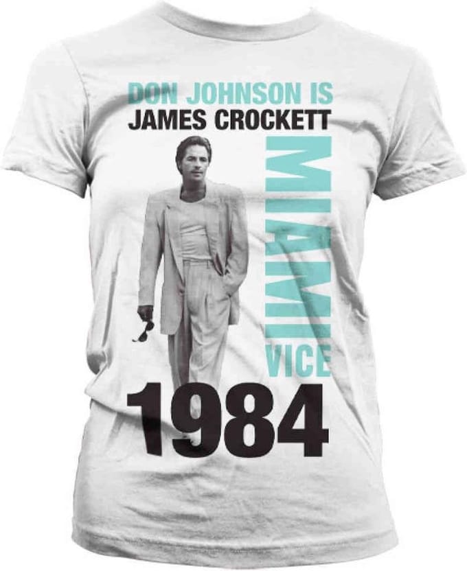 Miami Vice Dames Tshirt -M- Don Johnson Is Crockett Wit