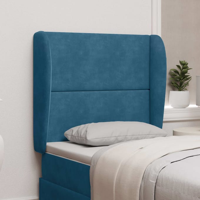 vidaXL - Hoofdbord - oor - Blauw - 80 - x - 23 - x - 6 - cm - Fluweel