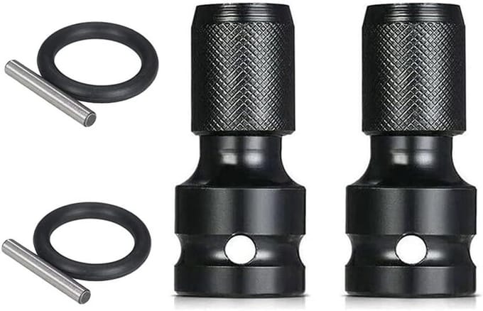 ByShane - Impact Adapter Set voor Ratelsleutels - 1/2 Vierkante Drive naar 1/4 Hex Shank Socket - Quick Release Chuck Converter - 2 stuks