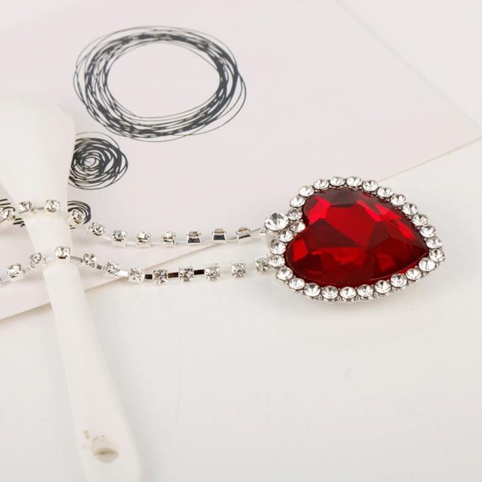 Collier pendentif Titanic Heart Of Ocean Blue Heart Love Forever 45cm gray