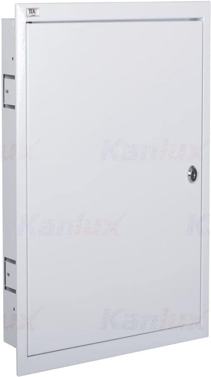 Inbouw elektrische groepenkast 4 rijen 18 modules wit