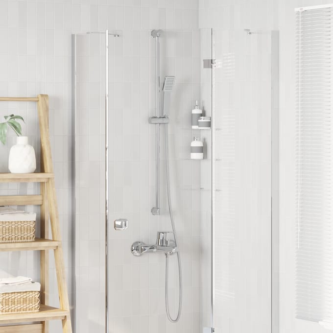 vidaXL - Douche - Systeem - Set - Chroom - 100 - cm - Roestvrij - staal