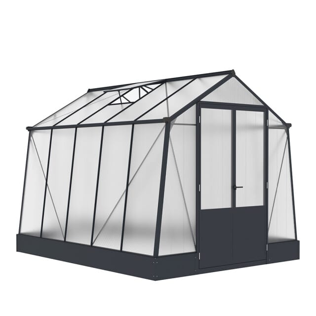 Westmann Aurora 810 - TuinKas met fundering - Antraciet 309x248 cm